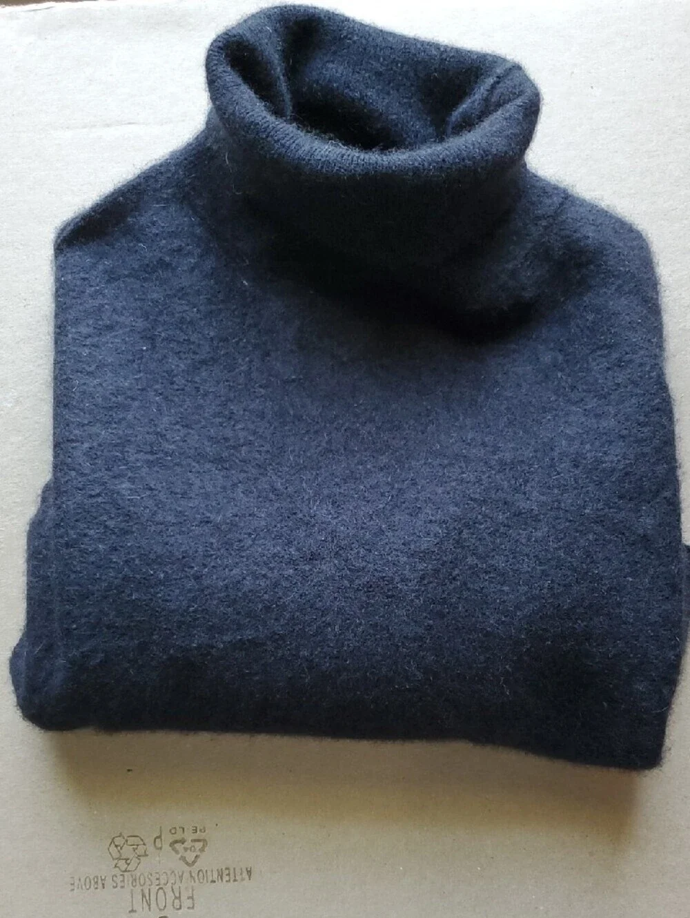 Free People Black Cropped 100% Cashmere Turtleneck Sweater